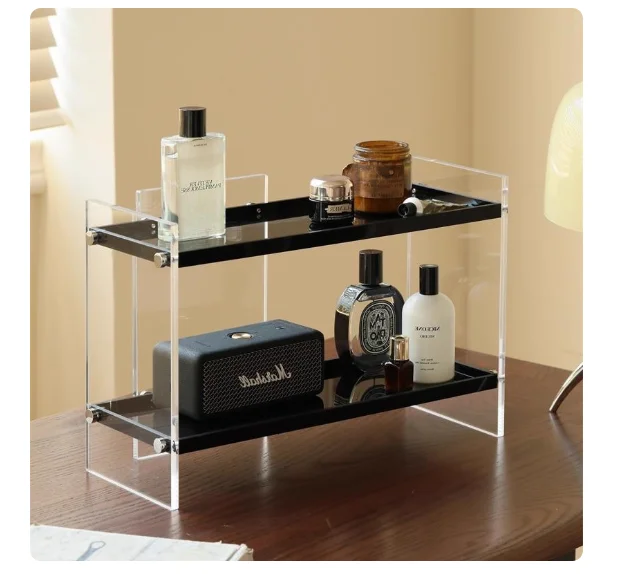 

Acrylic perfume storage rack, table top arrangement, cup holder, dresser, cosmetics storage rack