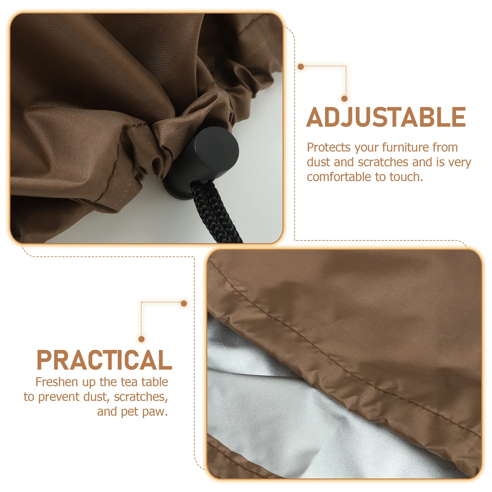 

Waterproof Furniture Cover For Garden Patio Table Outdoor Tea Table Protector Dust Rain Snow Proof Durable Smooth Reusable