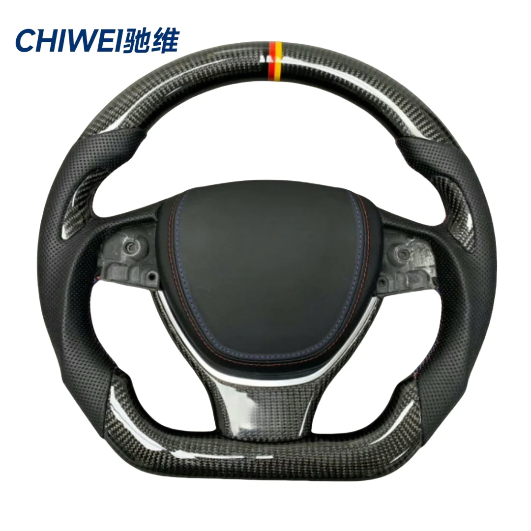 

ZJZ Real Carbon Fibre Steering Wheel for BMW M3 M5 3 Series 5 Series F10 F20 F30 F31 F32 with Real Leather Sport Design