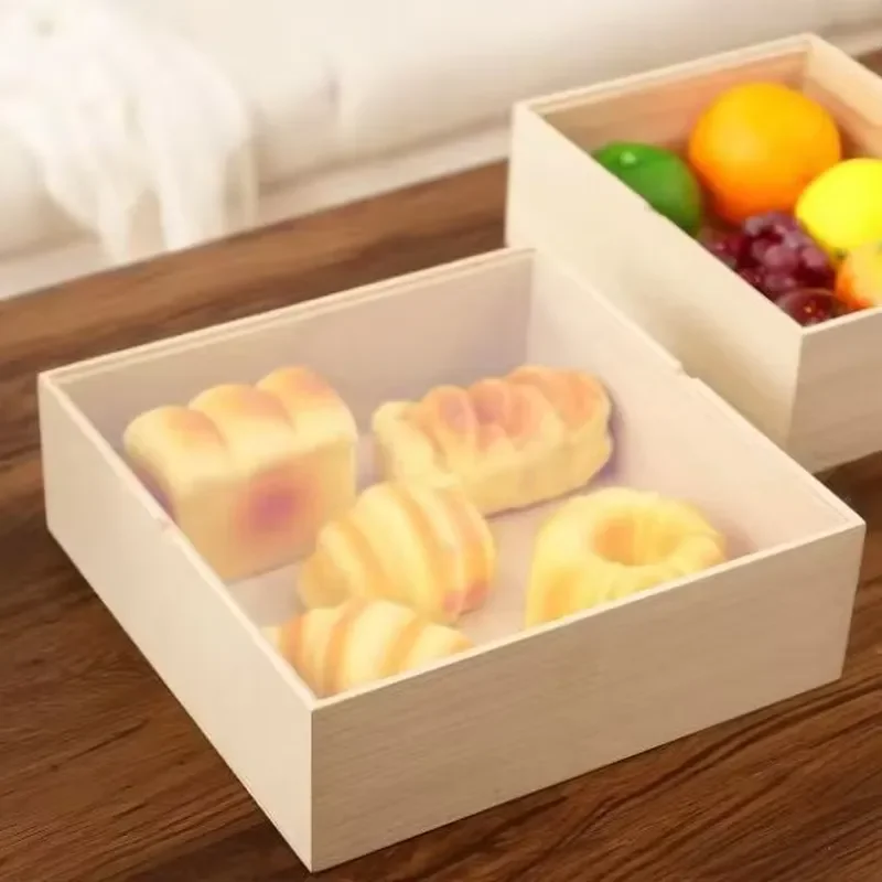 Customizable Rectangular Bamboo Sushi Box Eco Friendly Wooden Push Pull Container Made From Recycled Materials For Japanese