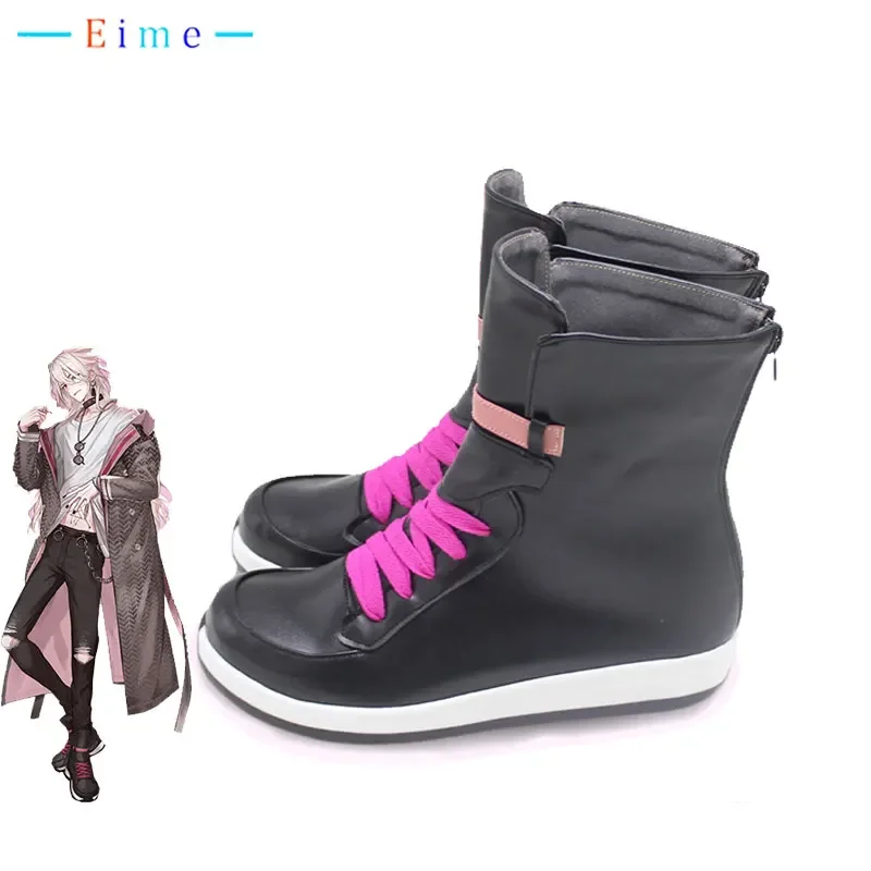 Game Paradox Live SHION KAIDA Cosplay Shoes PU Leather Shoes Cosplay Prop Halloween Carnival Boot Custom Made