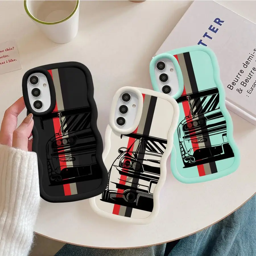 Japanse Drift Auto Case voor Samsung Galaxy A11 A36 A14 A21s A33 A35 A26 A34 A15 A13 A16 A12 Zachte Telefoon Cover