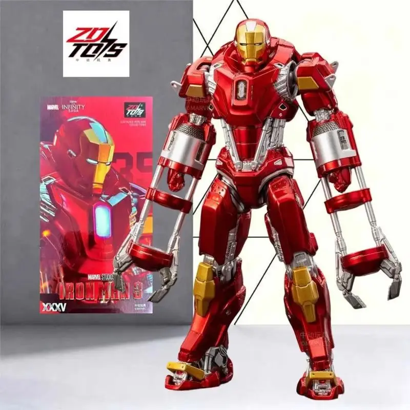 Zd Toys Iron Man Mk26 Mk35 Action Figure Heavy Rescue Armor Replaceable Claws Desktop Collectible Sci Fi Hobby Model
