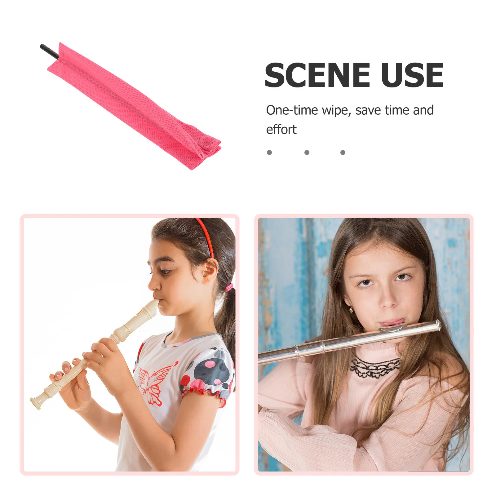 Multi Purpose Flute Cleaning Cloth and Rod Combo for Pristine Instrument Condition Soft Fiber Large Coverage Reusable Flute