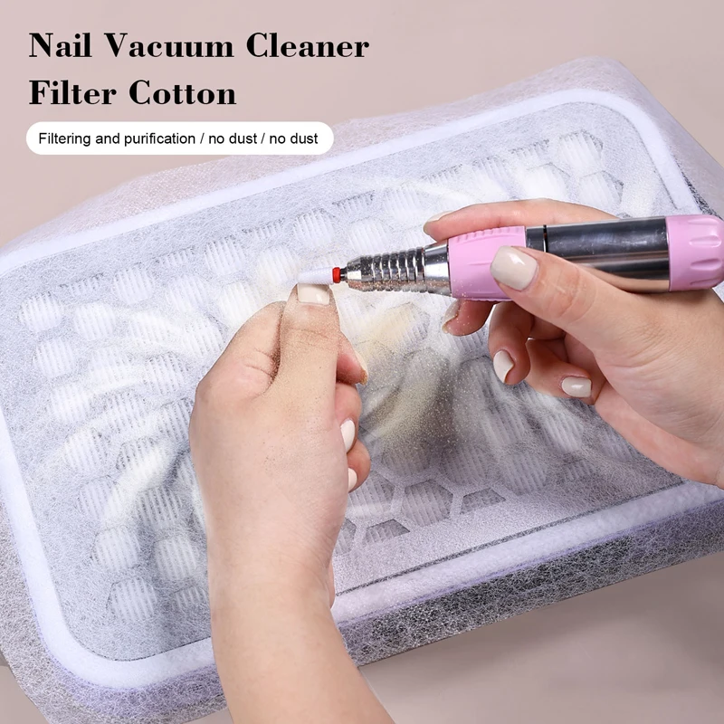 100/200Pcs Disposable Nail Art Vacuum Dust Collector Non-Woven Filter Paper Manicure Machine Dust Filter Paper Cleaning Tools view 2