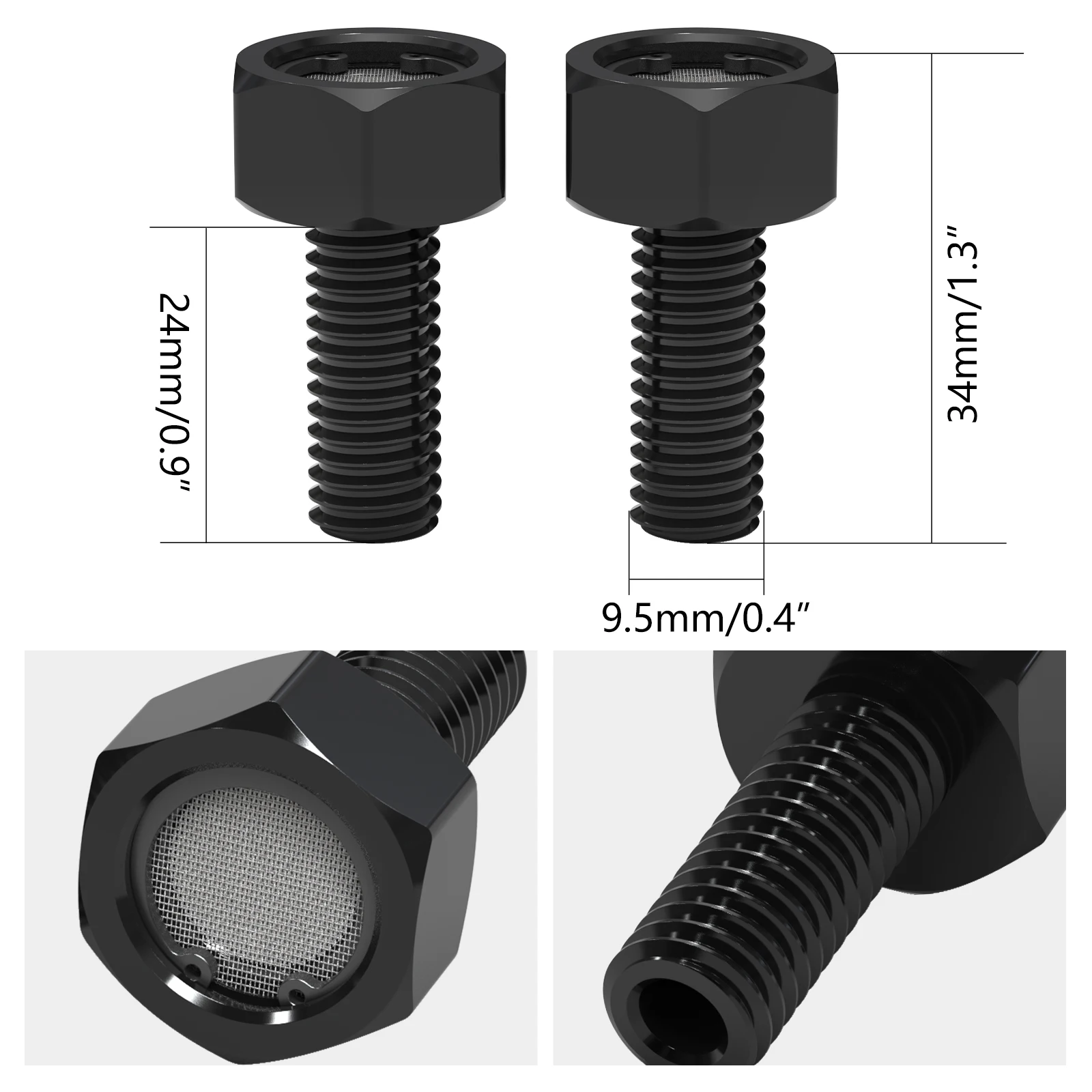 Breather Bolts For Harley Street Glide FLHX 2006-2023 Special FLHXS 2014-2024 Road King FLHR 1994-2023 Special FLHRXS 2017-2023