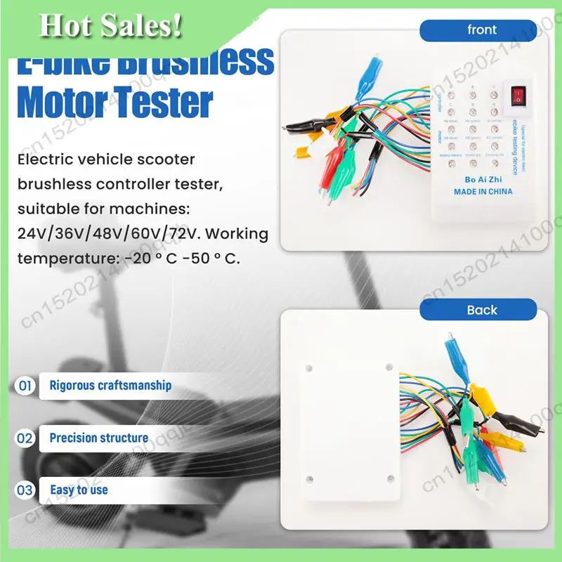 

-FDDT 1Pc 24V/36V/48V/60V/72V Electro Car E-Bike Scooter Brushless Motor Controller Tester Electronic Module High Performance