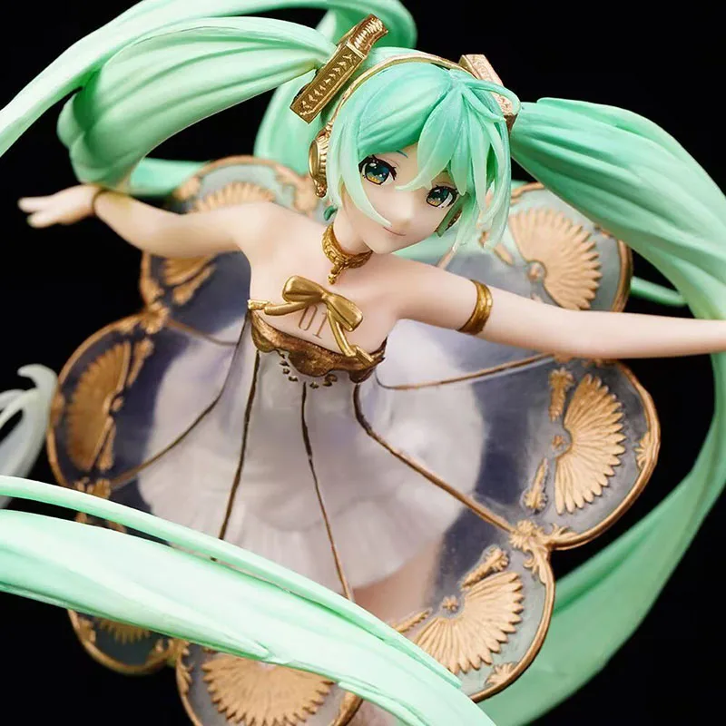 30cm Hatsune Miku 5th Anniversary Symphony Phonograph Collectible Model Desktop Ornament Room Decoration  Adult Kids Toy Gifts