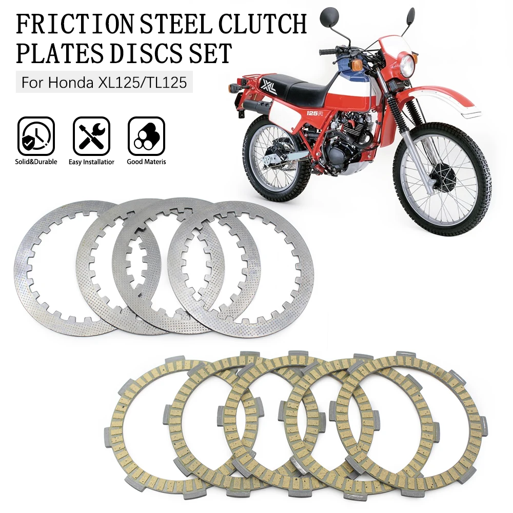

Clutch Friction Disc Plates FOR Honda CM 125 CC/CF CT 125 A C TL125 S NX 125 K/S/F Transcity XL 125 K2-K4/SZ/SA XL 125S XL 125S