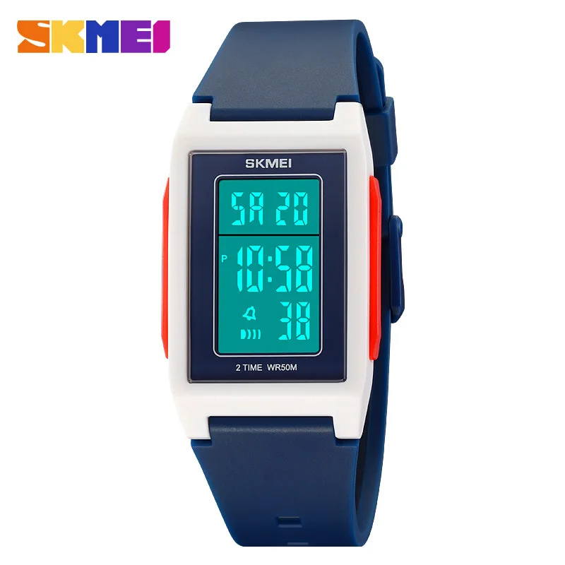 

SkmeiFashionledWatch Спорт на открытом воздухе Водонепроницаемые квадратные студенческие электронные часы Электронные часы