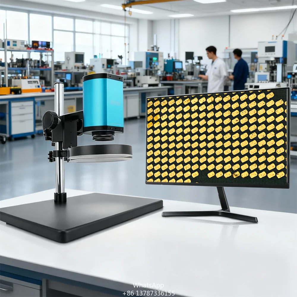 EOC 4K 2K Auto Focus Industrial Digital Microscope Long Working Distance For PCB SMT Semiconductor Optical Module Inspection