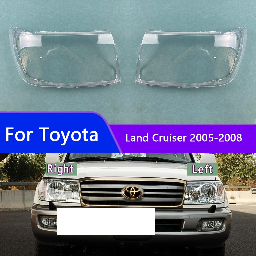 

For Toyota Land Cruiser 2005-2008 Headlamp Cover Transparent Headlight Shell Lens Plexiglass Replace Original Lampshade