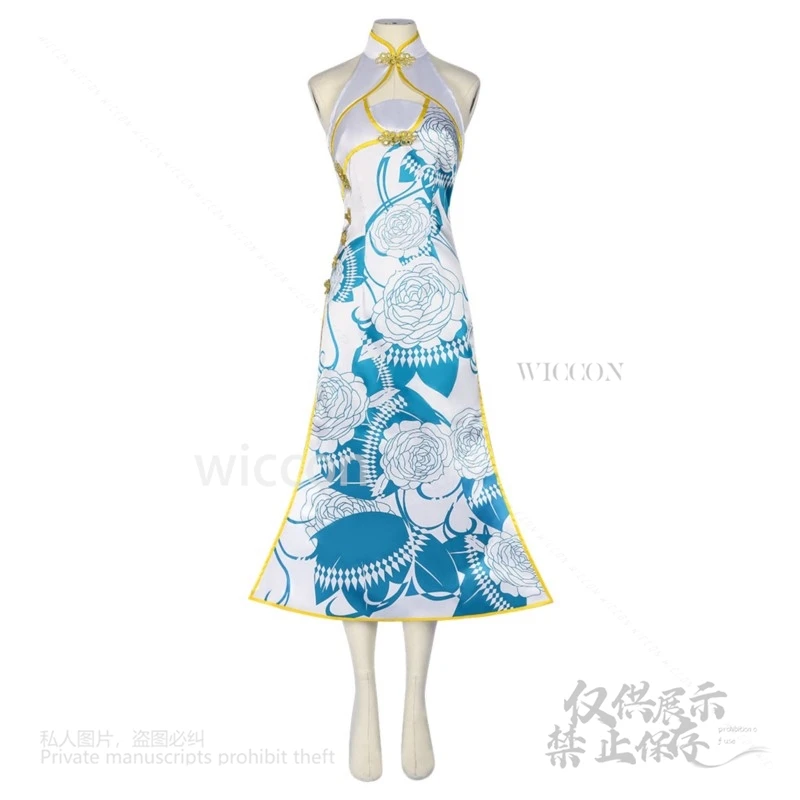 Anime Oshi No Ko Ai Hoshino Costume Cosplay Abito in stile cinese Blu Bianco Elegante abito da donna Abiti Halloween Party Ruolo Cos