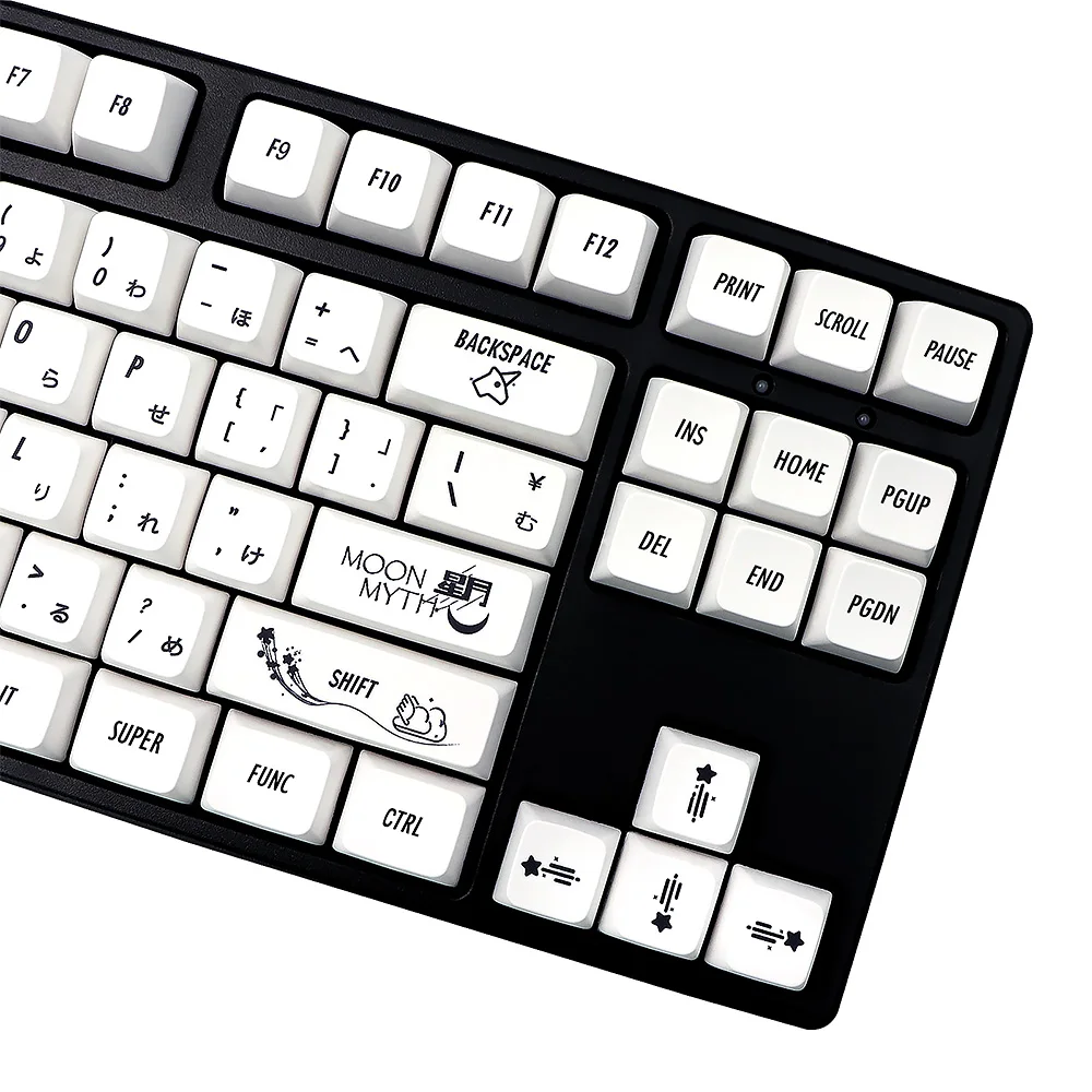 Star Moon Keycaps MDA Height pbt Dye Sublimation Japan Keycap For gk61/64/68/87/108 Cherry Mx Mechanical Gaming Keyboard ISO Cap