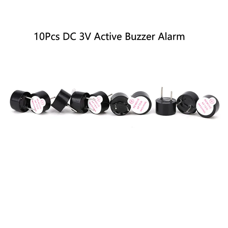 

10Pcs 3V Active Buzzer Alarm DC Universal Active Electromagnetic Alarm Buzzer Speaker Industrial Sounder