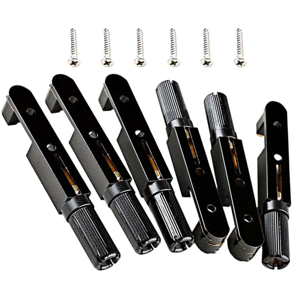 Guitar Individual Bridge Single Headless Acoustic Replacement Electric Parts Black Fixed