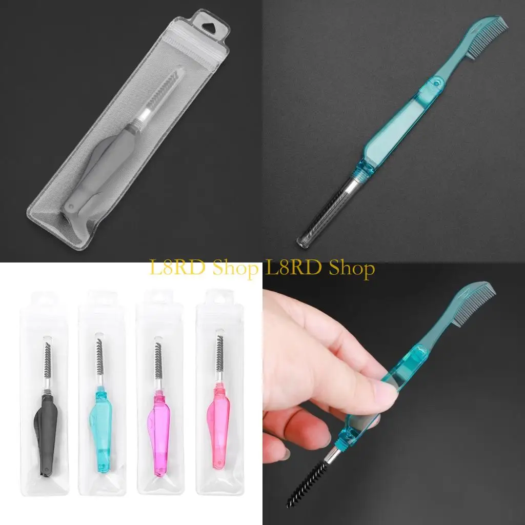 L8RD Eyebrow Eyelash Shaper Eyelash Comb Double Head Brush Makeup Grooming Tool