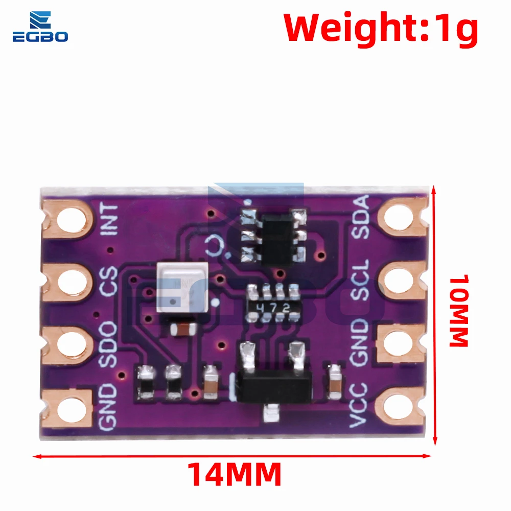 BMP580 وحدة استشعار الضغط الجوي ودرجة الحرارة عالية الدقة 2.0 فولت-5.5 فولت IIC SPI متوافقة مع BME280 BMP388