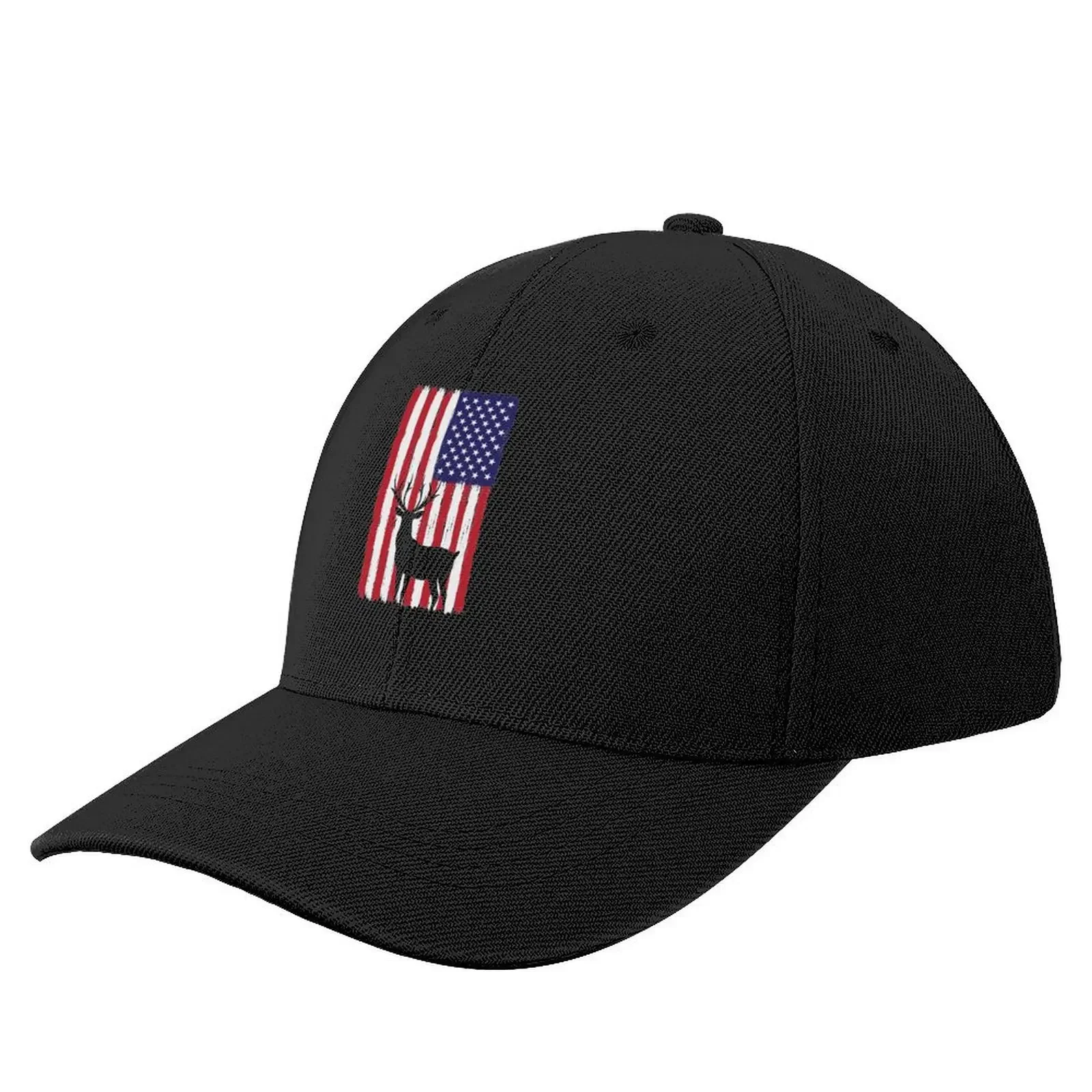 

Deer Hunting American Flag Baseball Cap Golf Hat custom Hat Luxury Woman Men's