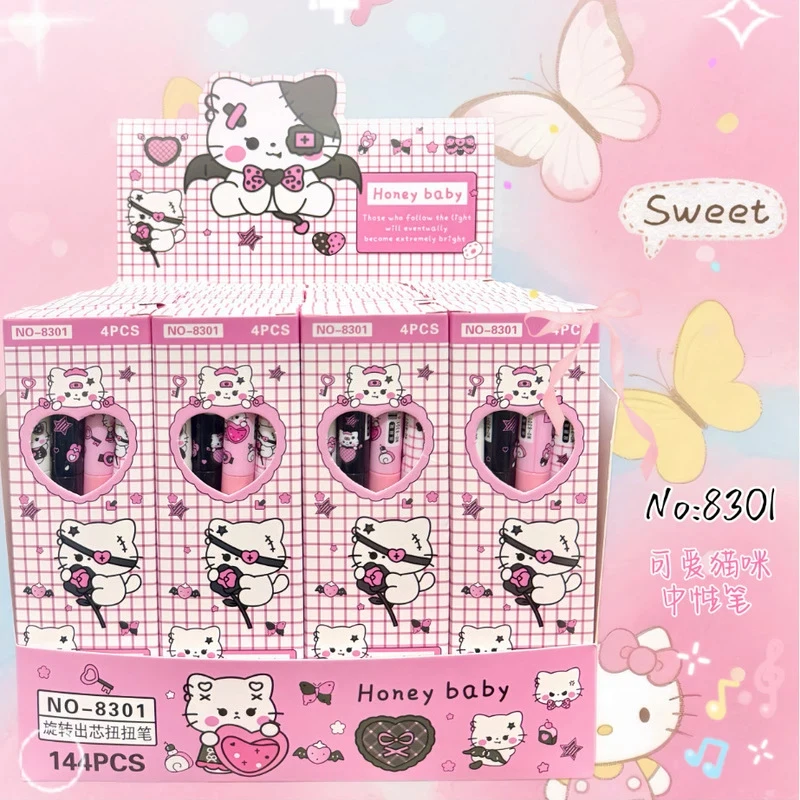 juego-de-144-boligrafos-de-gel-de-05-mm-punta-fina-tinta-negra-diseno-de-dibujos-animados-lindos-boligrafos-de-gel-giratorios-para-estudiantes-secado-rapido-material-de-oficina