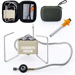 

Goture Gas Stove Portable Folding 3 Pure Copper Burner Tourist Camping 8000W for Outdoor Hiking Picnic BBQ Cooking Equipment