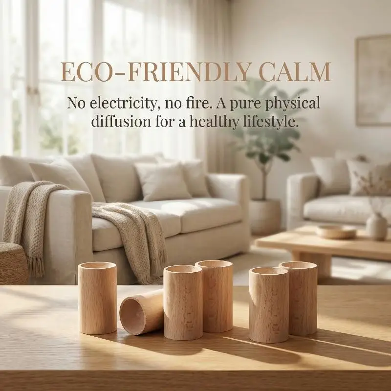 10PCS Tumbler Wood Diffuser Flameless Aromatherapy Essential Oil Diffuser Mosquito Repellent Device
