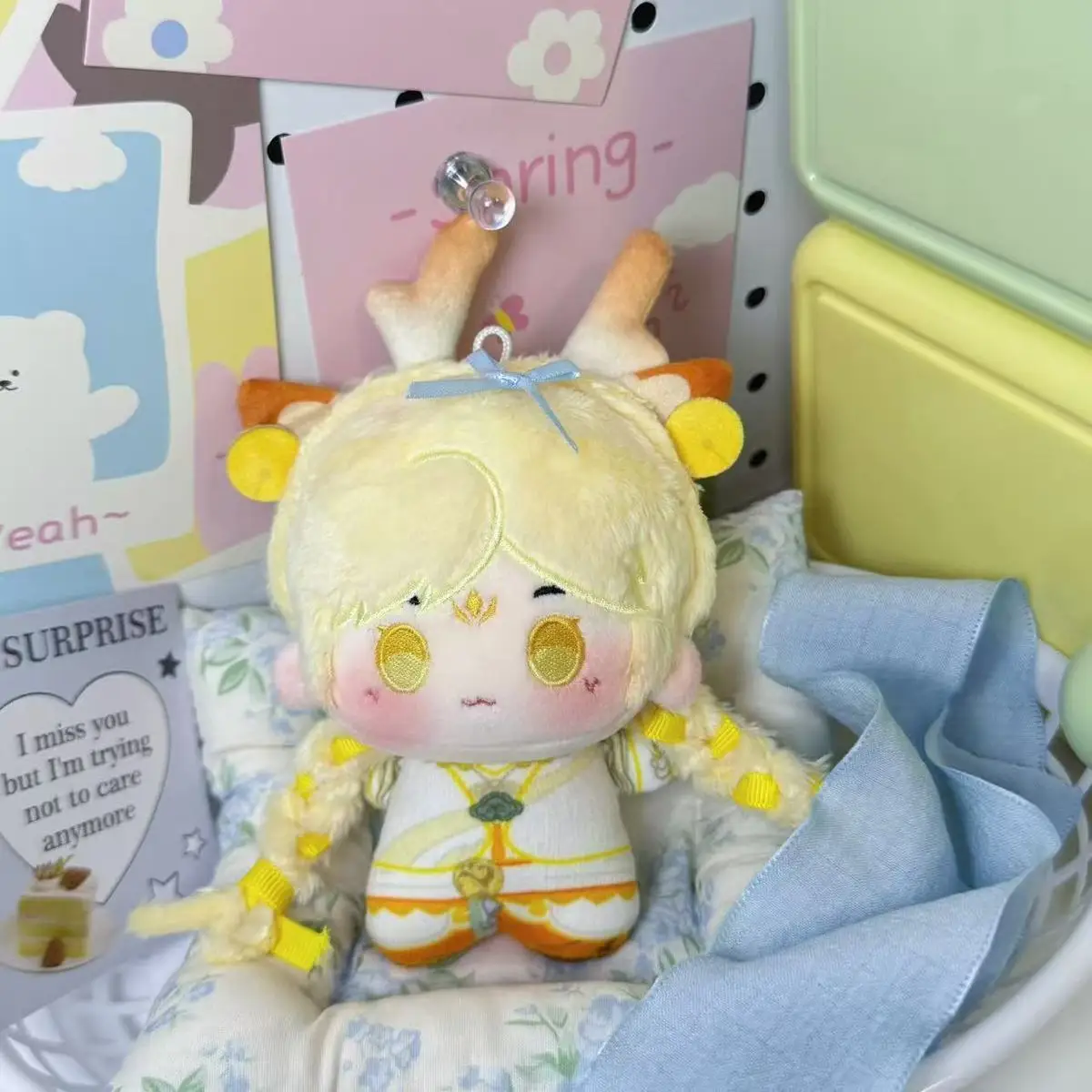 Stuffed 10cm Game Supernatural Task Force A Nian Plush Adventure Anime Figure Cosplay Backpack Keychain Doll Toys Gifts for Fan