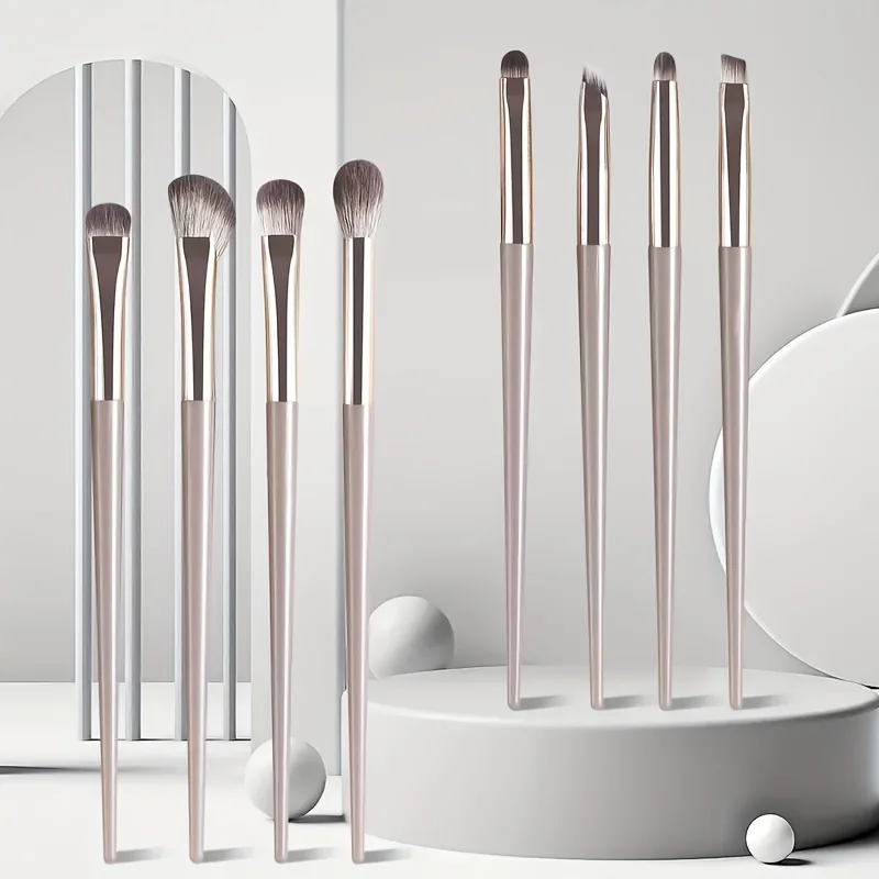 Set da 8 pezzi di pennelli per set trucco ombretto creano un trucco occhi perfetto, ombretto preciso, penna eyeliner, contorno, setole morbide