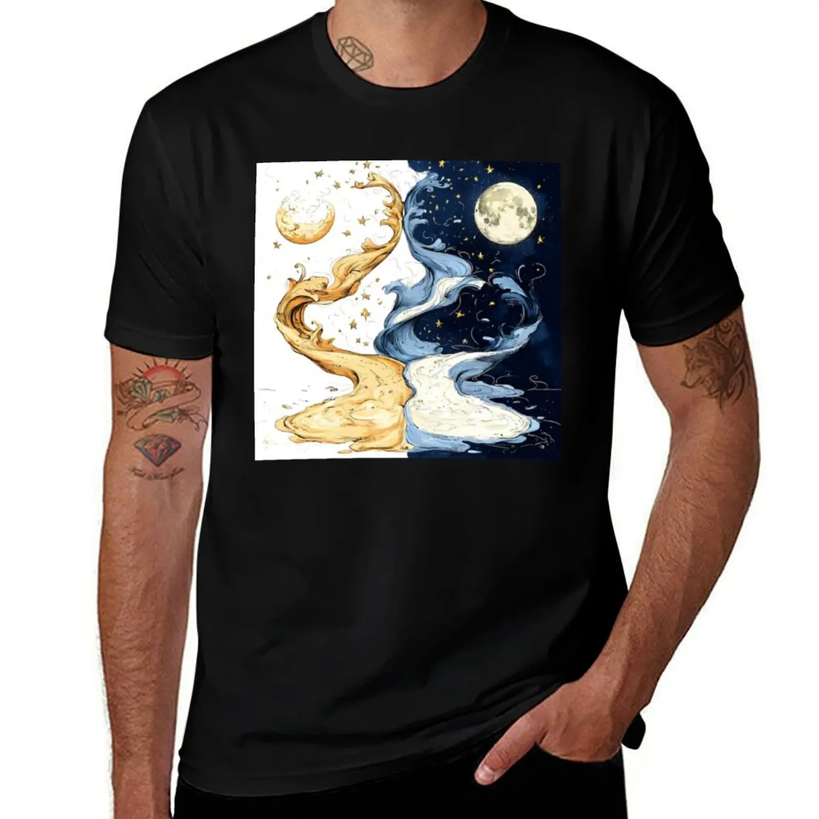 

Day & Night Duality T-Shirt T-shirts man customs graphics Man t-shirt men tshirt