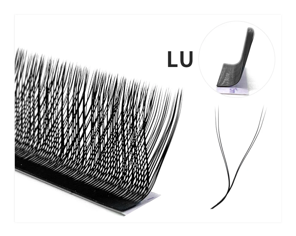 NATUHANA W Lashes Extension L LU(M) Curl Individual Mink YY Lashes 3D W-shaped Volume Fan Eyelash Extension