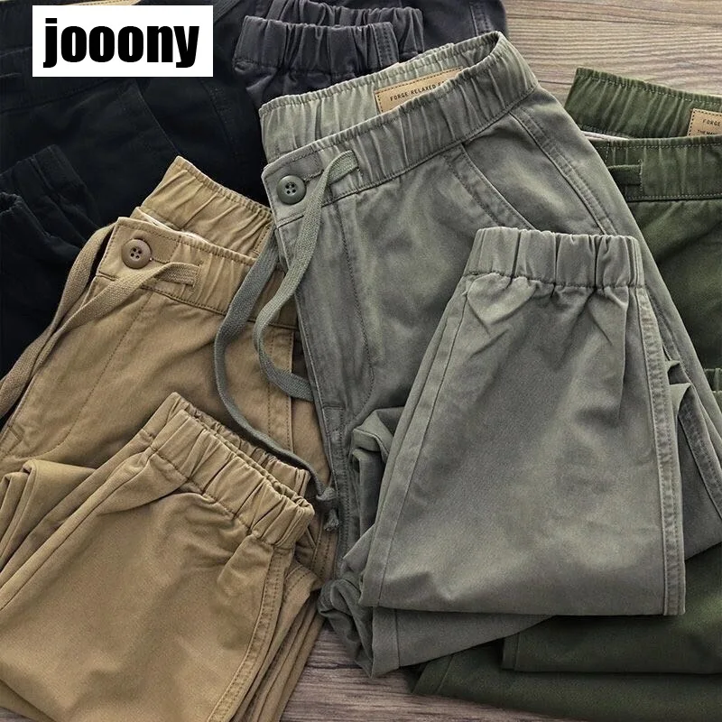 

Drawstring Elastic Waist Men Fitness Pants Cargo Pants Trousers for Men 2024 Casual Multi Pockets Stretchy Cuffs Thin Fashion