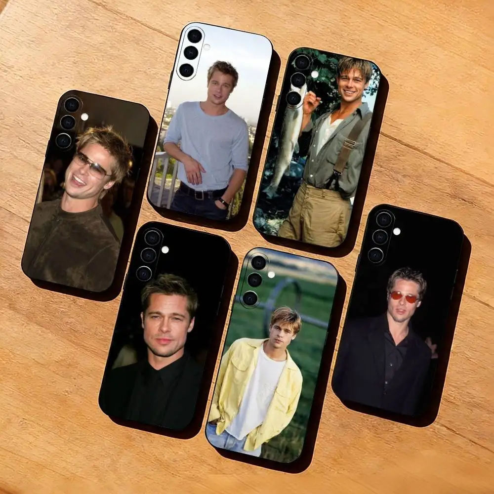 A-Actor B-Brad P-Pitt  Phone Case Black Silicone Soft For Samsung Galaxy A73,A72,A71,A70,A53,A52,A51