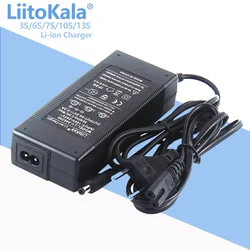 LiitoKala 12V 24V 36V 48V 2A/5A 3S 6S 7S 10S 13S 18650 ładowarka akumulatorów litowych 12.6V 29.4V 42V 54.6V DC 5.5*2.1mm