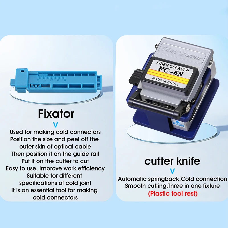 COMPTYCO FTTH Fiber Optic Tool Kit with Fiber Fibra Optica Power Meter and 10mW Visual Fault Locator AUA-6S FTTH tool