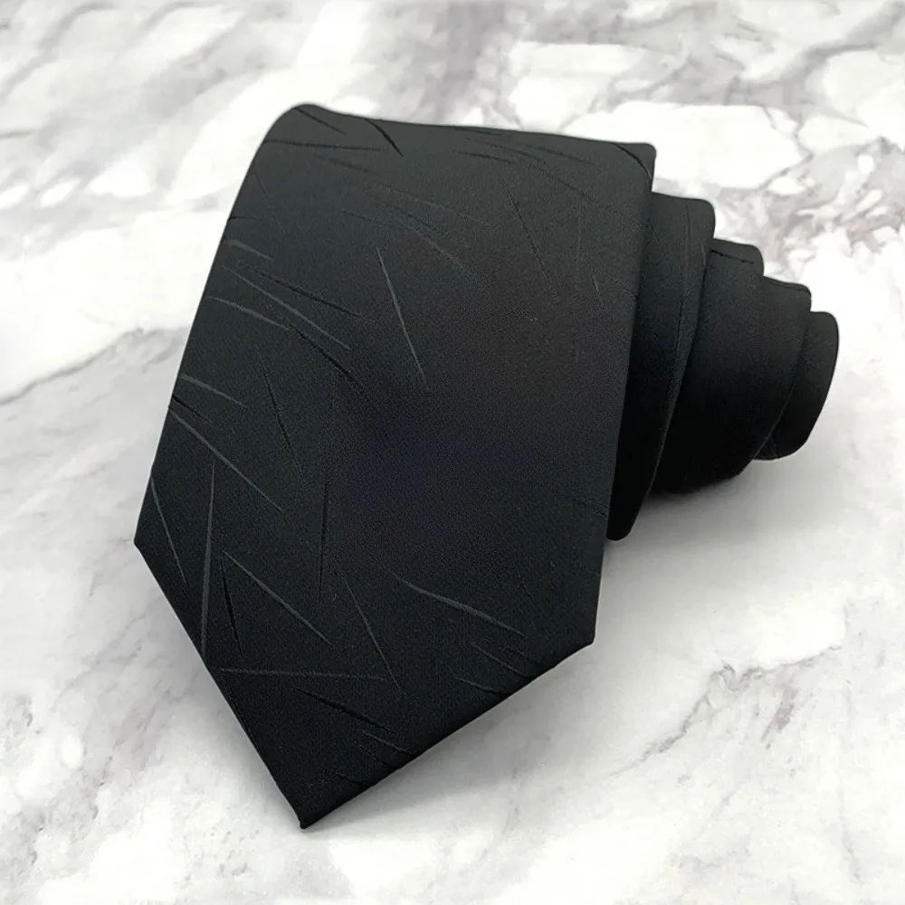 بسيطة بلون أسود ربطة العنق الأزهار الجاكار الرجال ربطة العنق قابل للتعديل اليد تعادل الرجعية Cravat الأولاد #3