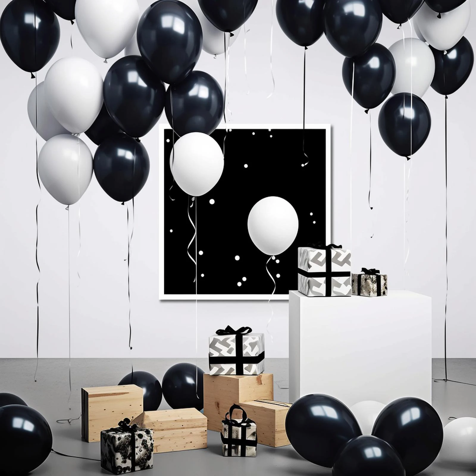 46pcs Set 10 Inch Black Latex For Birthday Party Party Balloons Latex Balloon Party Balloons Streamers Party Decorations