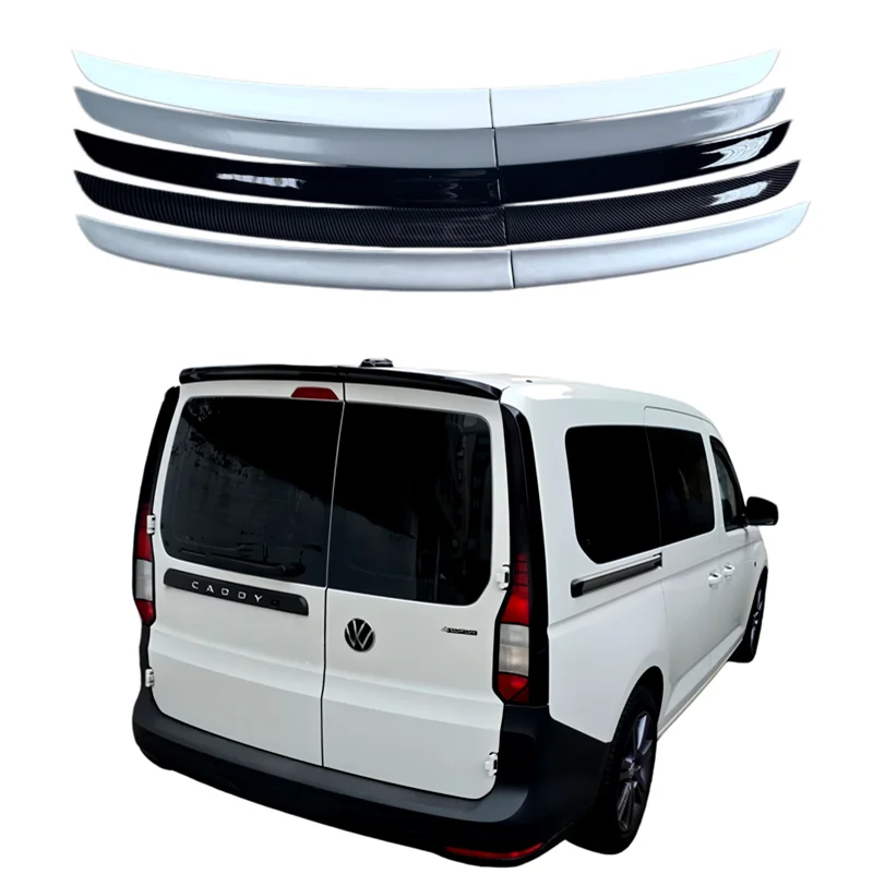 Dla VW Volkswagen New Caddy Mk5 2021-2025 Tylna Listwa Spoilerowa Nakładka na Dach Czarny Połysk Karbon Włókno Wysokiej Jakości ABS