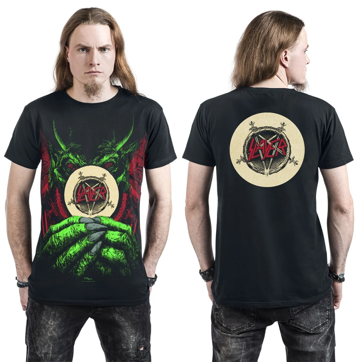 Neues Slayer Grafik-Baumwoll-T-Shirt Unisex Sommer Kurzarm Mode Marken-T-Shirt Luxus Casual Vintage Tees – Detail 2