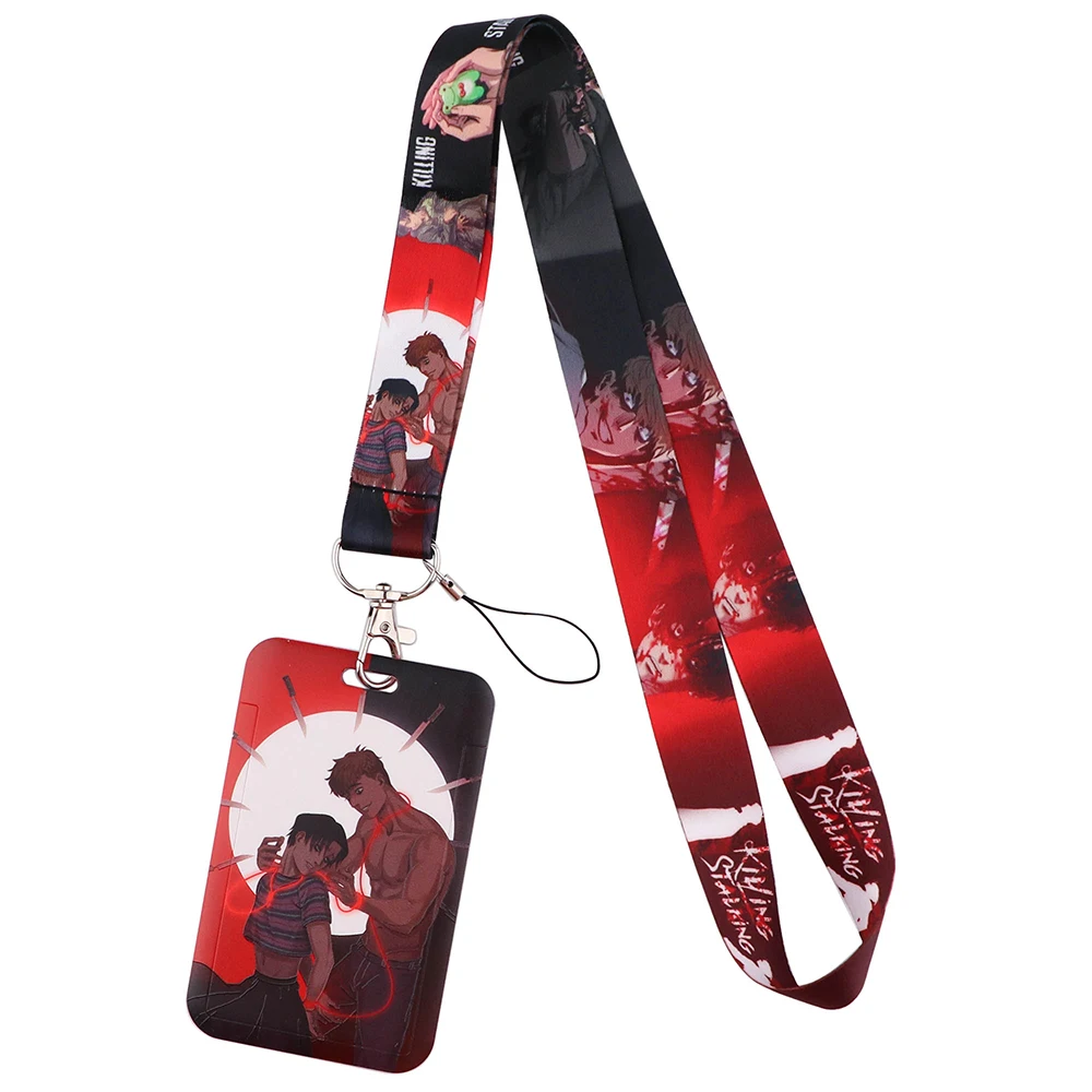 Wholesale Anime Lanyard For Keys Chain ID Credit Card Cover Pass Mobile Phone Charm Neck Straps Badge Holder Keys Accessories