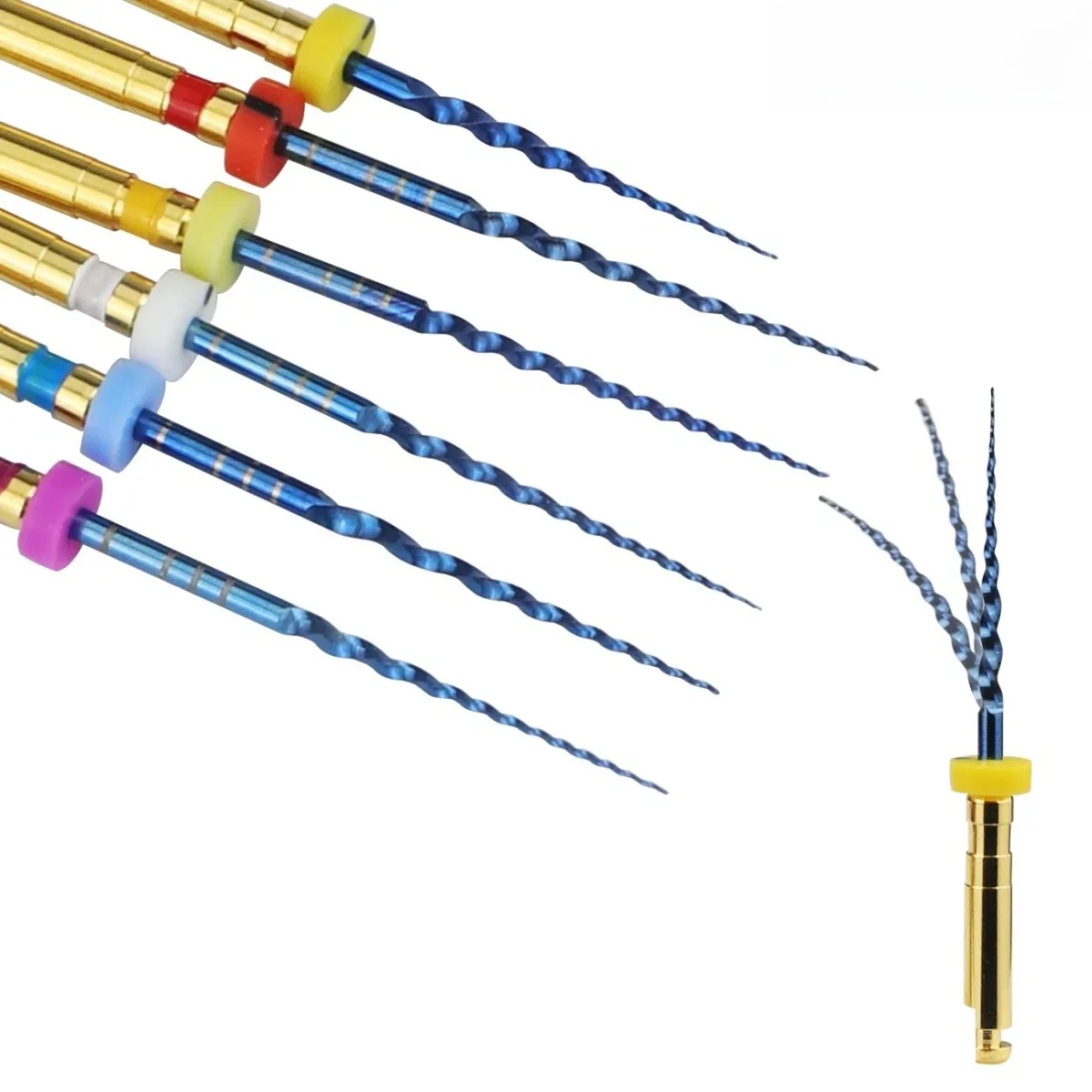 

SX-F3 Blue Files Nitinol Universal Motor Rotary Endodontic Anti-fatigue Steady Needle Dentistry Root Canal Material