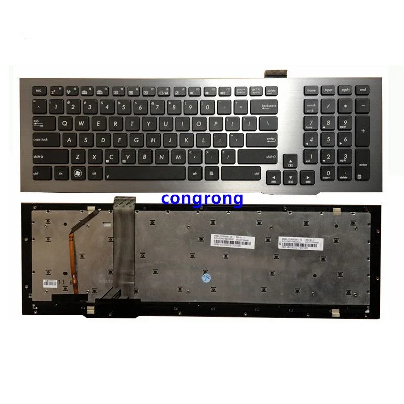 US English Laptop Keyboard for ASUS G75 G75VW G75VX keyboard with backlight