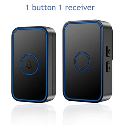 CACAZI wireless doorbell 500M 60 ring 5 volume A78 US EU UK plug household cordless doorbell 1 2 button 1 2 3 receiver