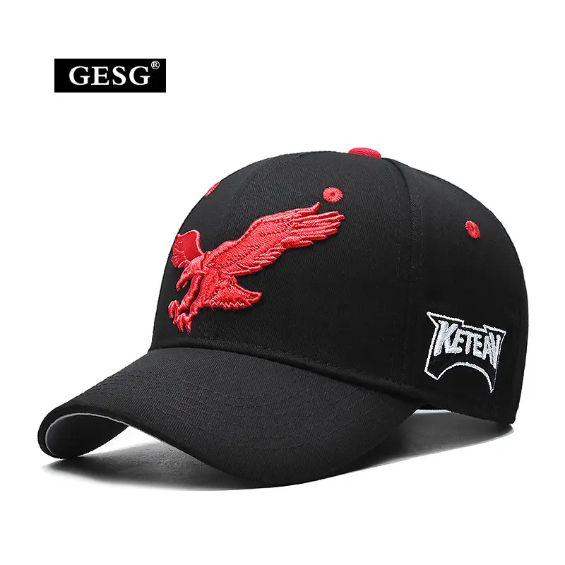 Eagle Embroidery Hat Men\'s Hard Top Cotton Baseball Cap Star Same Style Fashion Brand Peaked Cap Colorfast Hat