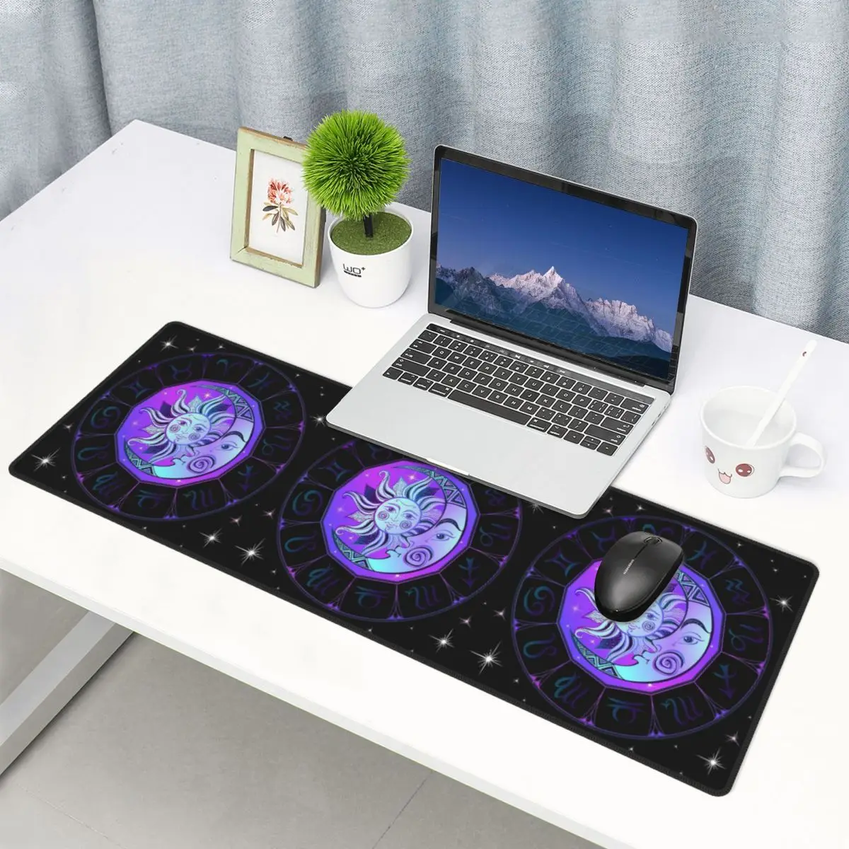 Large Mouse Pad Zodiac Wheel Space Purple Gamer PC Laptop Mats Keyboard Carpet Computer Gaming Office Accessories Desk Mat