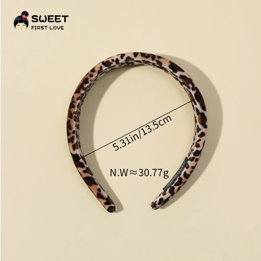 1Pcs New Fashion Hair Hoop Hair Bands for Children Leopard Printed Headbands Designer Wide Hair Bands Hair Accessories Headwear