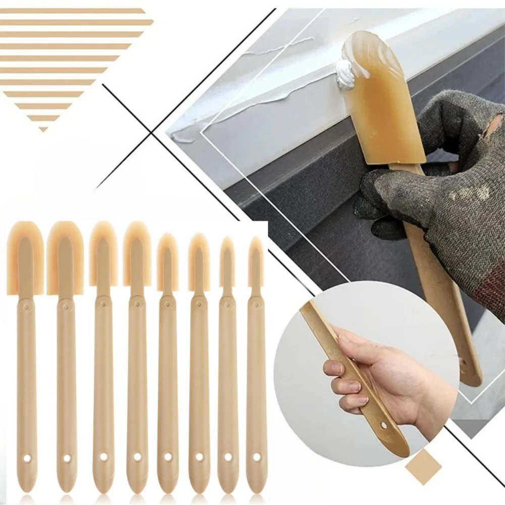 

Reusable Caulking Tool Kit Rubber Finishing Tool Grout Sealer Remover Applicator Spatula for Wall Floor Tile Sealing Home Repair