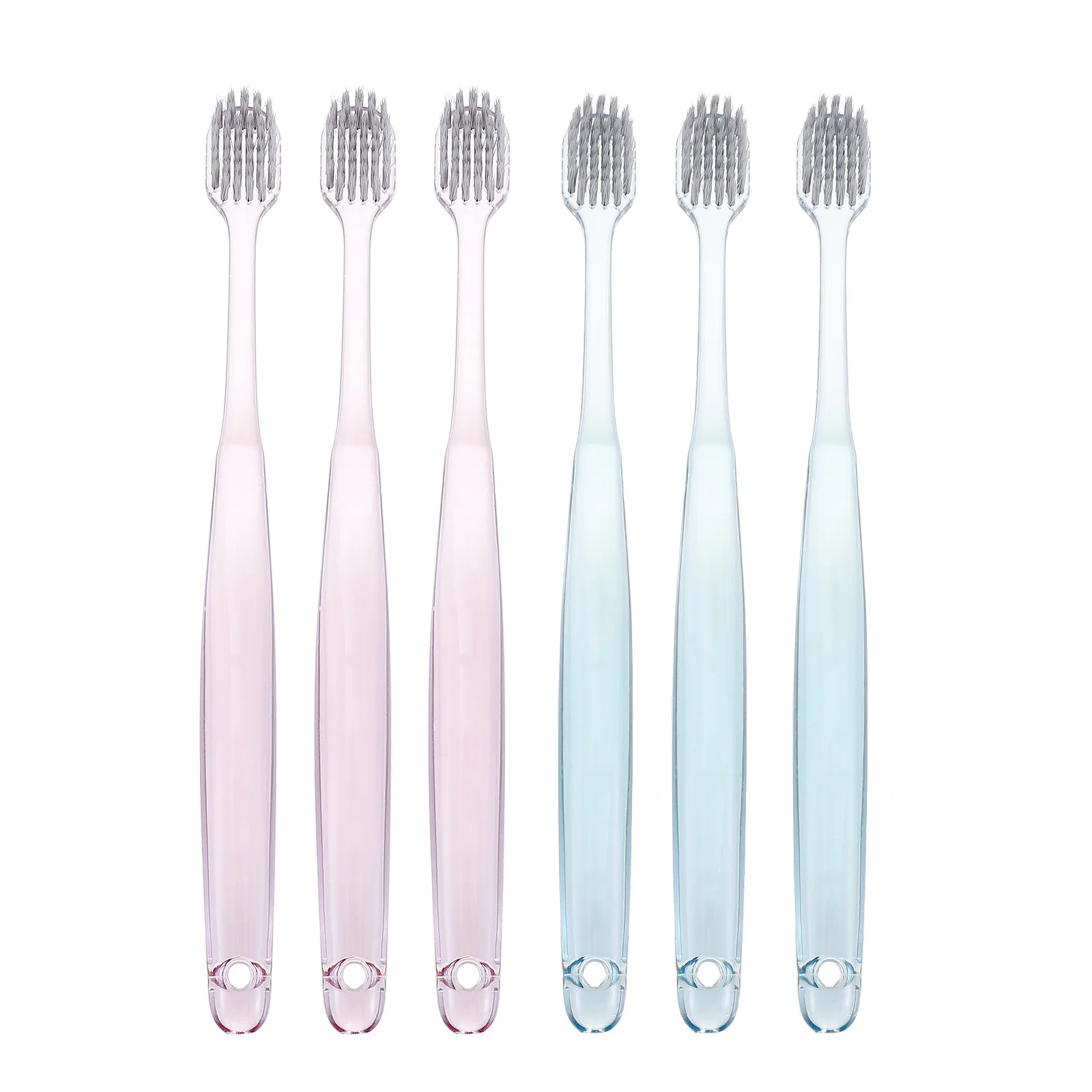 

6pcs Silver Ion Antibacterial Toothbrush High-Quality Bristles Ergonomic Design Deep Cleaning Teeth Gum Travel Portable Oral
