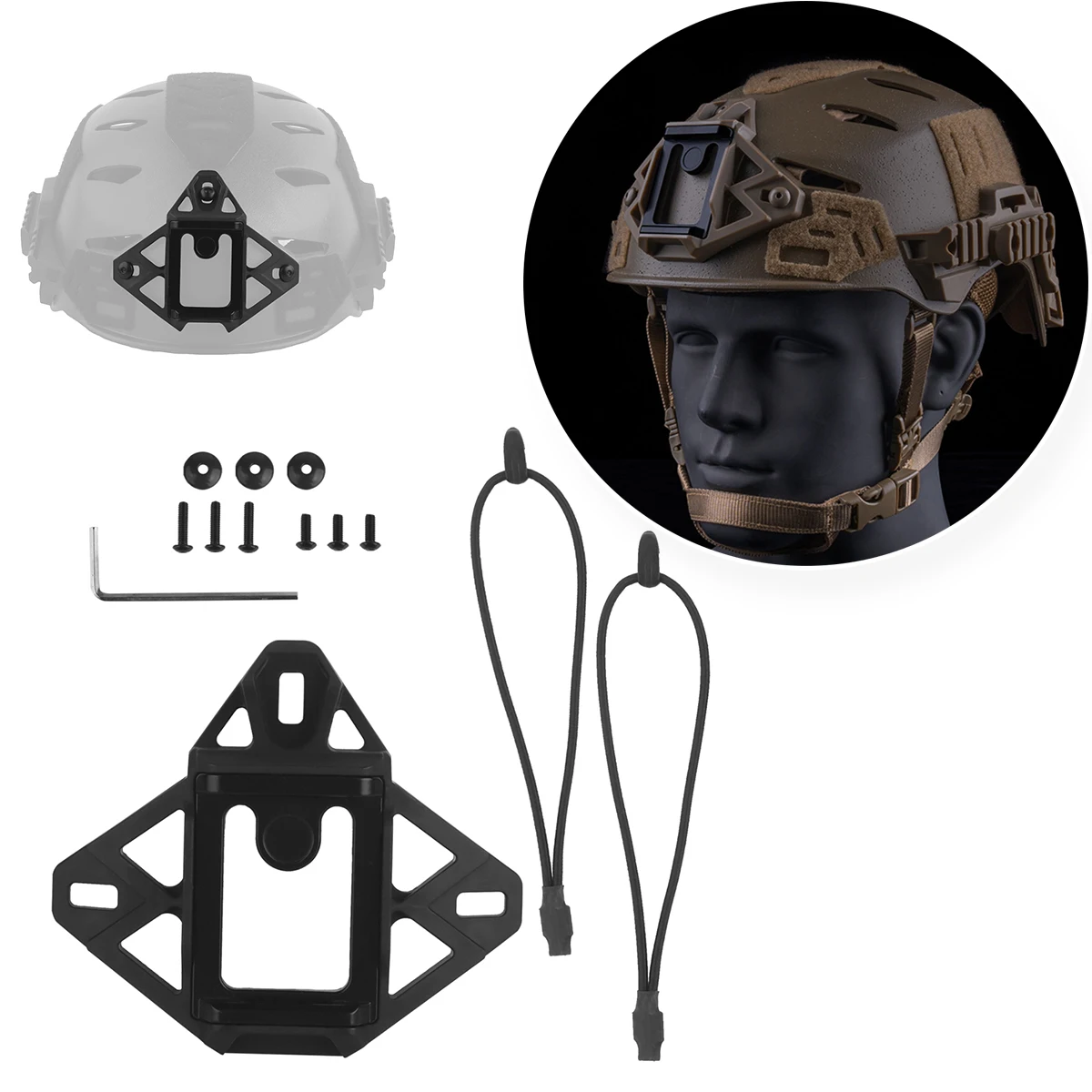 New Style Tactical FAST Helmet Compatible with Most Night Vision Goggle Mounts NVG Mount Adapter for FAST Wendy Helmets
