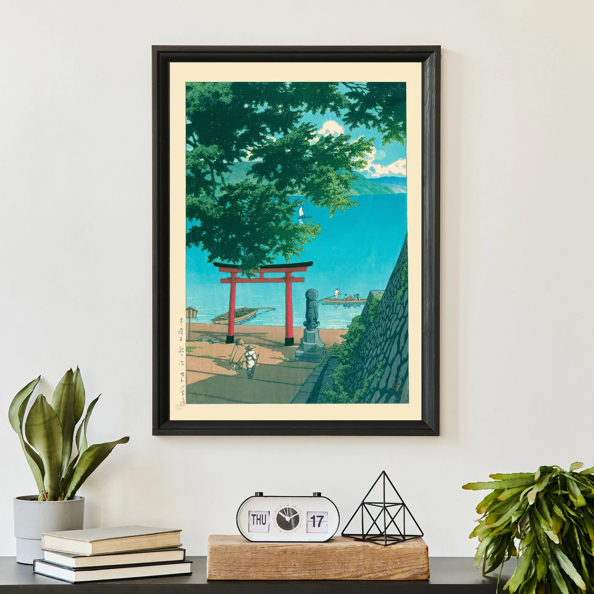 Japanese Poster Nikkos Chuzenji Lake Kawase Hasui Nature Poster Kitchen and Dining Room, Wall Decor