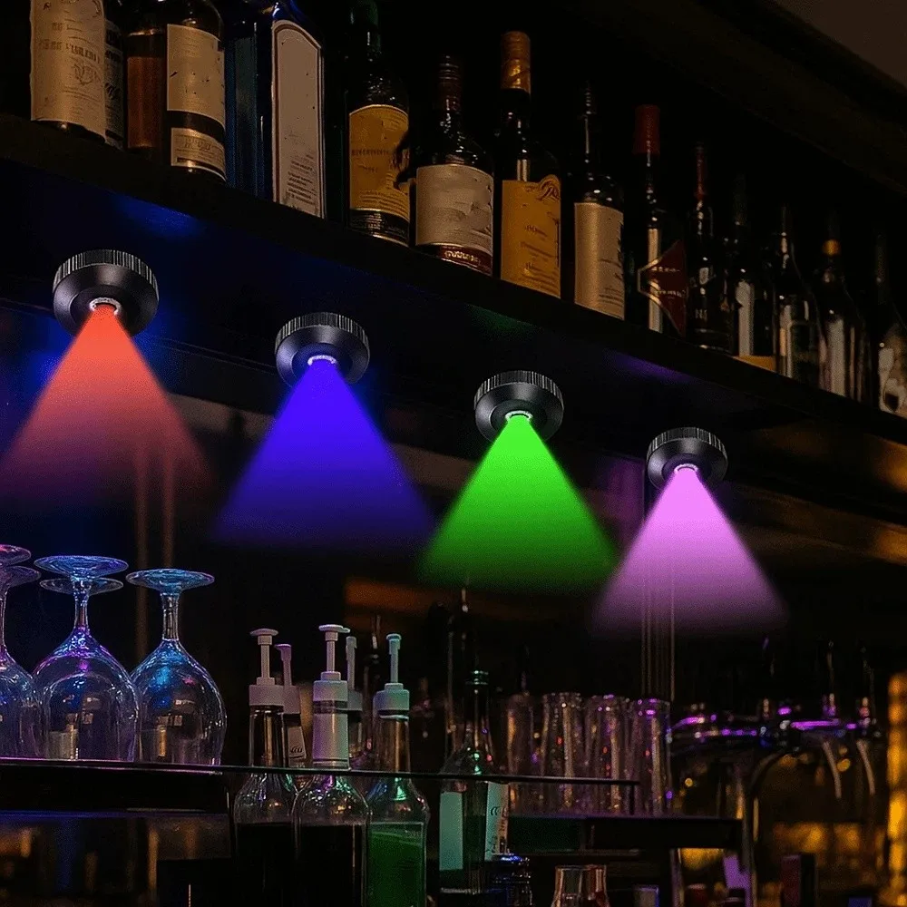 3 Pcs/set Rechargeable Under Cabinet Light Color Changing Remote Control USB Charging Light Stick On Design Mini LED